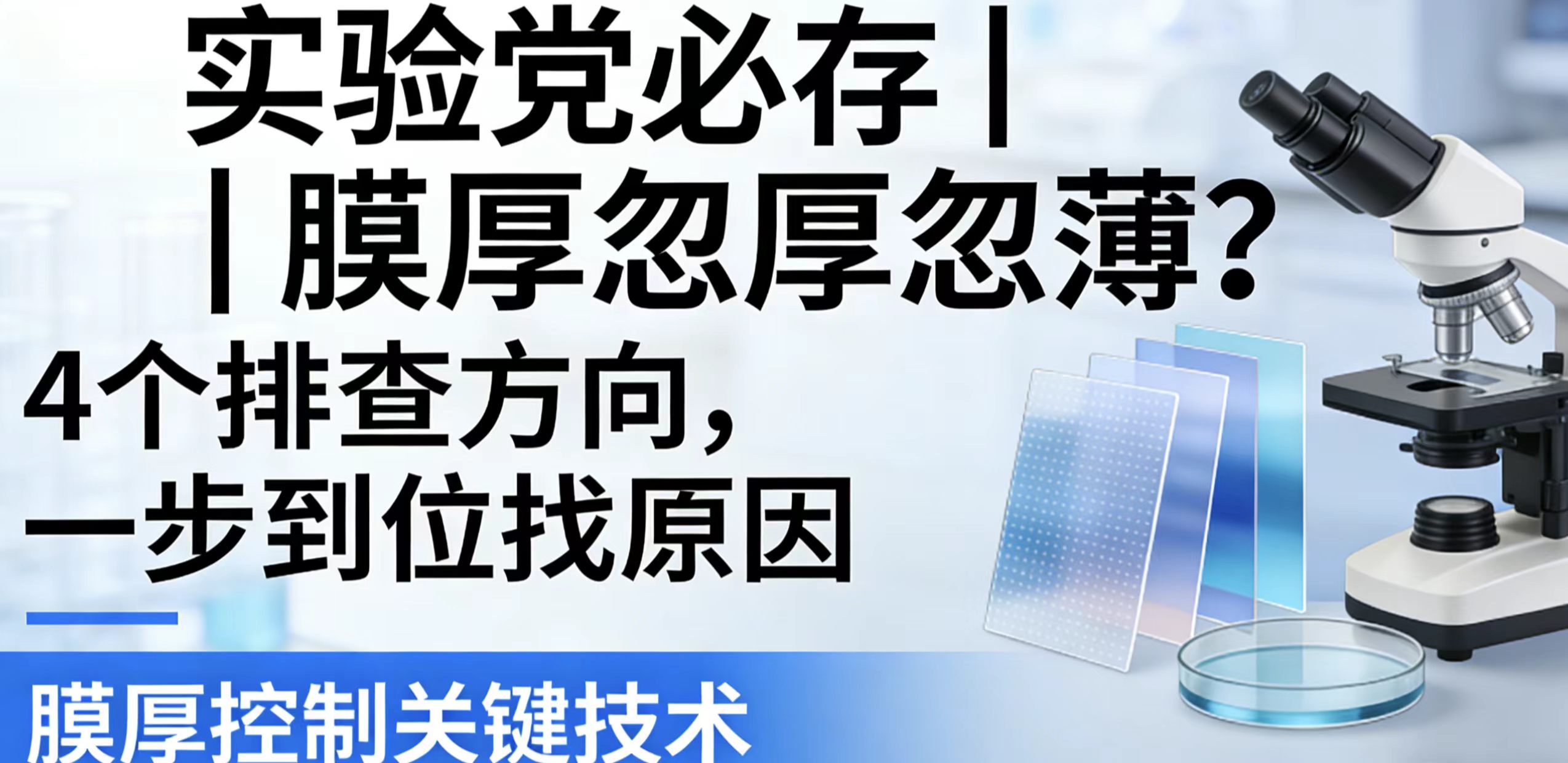 实验党必存｜膜厚忽厚忽薄？4个排查方向，一步到位找原因
